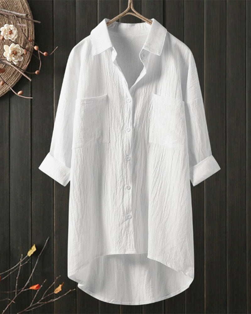 Olivia™ | Loose Comfy Solid Colour Blouse