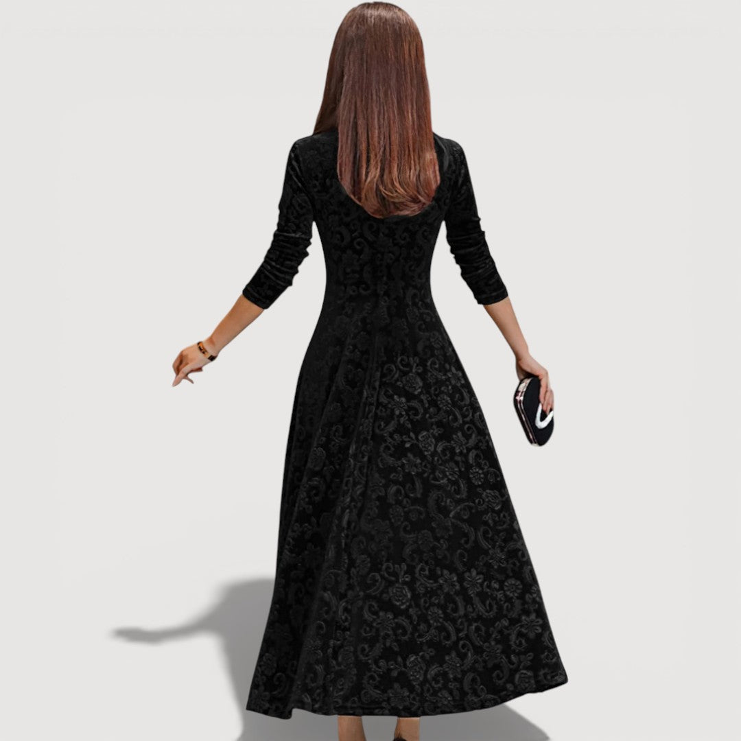 JILLIAN – ELEGANT VELVET DRESS