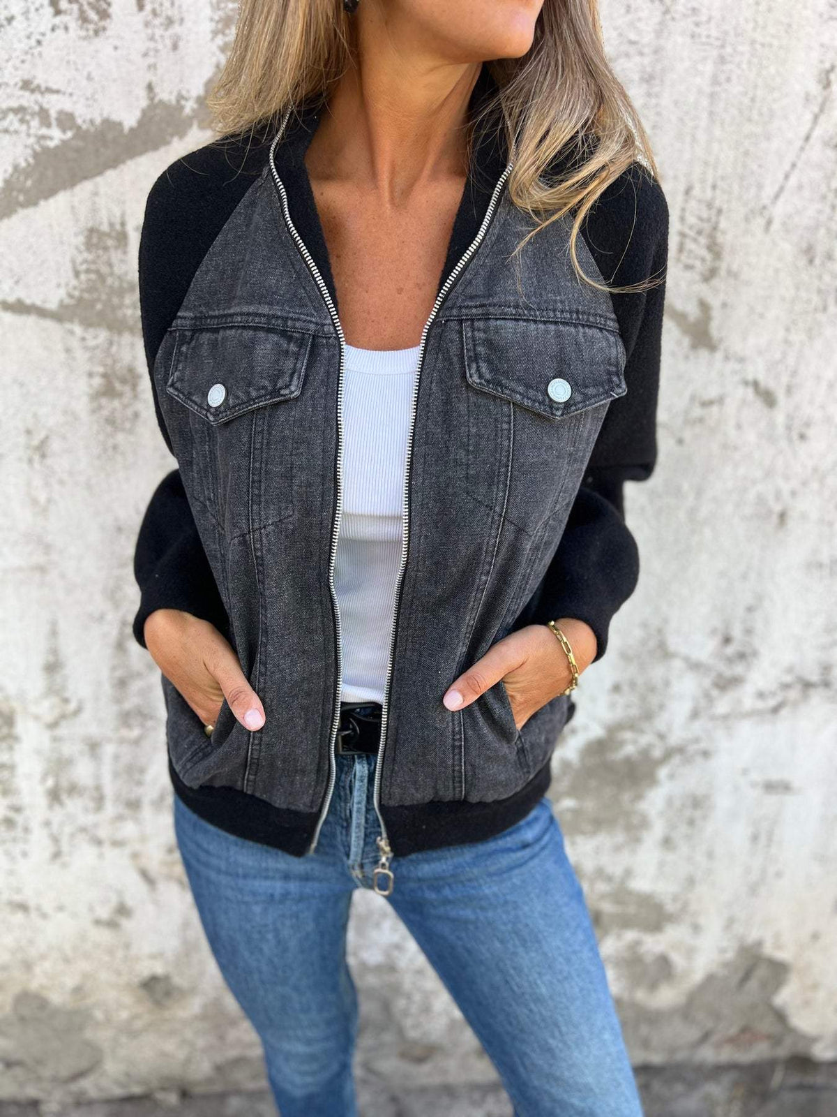 Liora | Lightweight Cotton Zip-Up Jacket