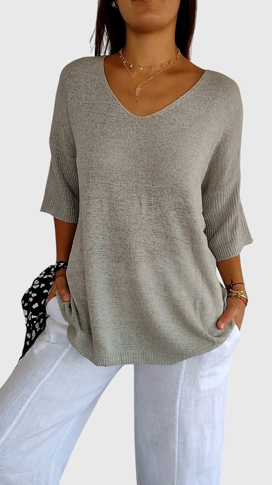 Cassandra™ | Elegant V-Neck Top