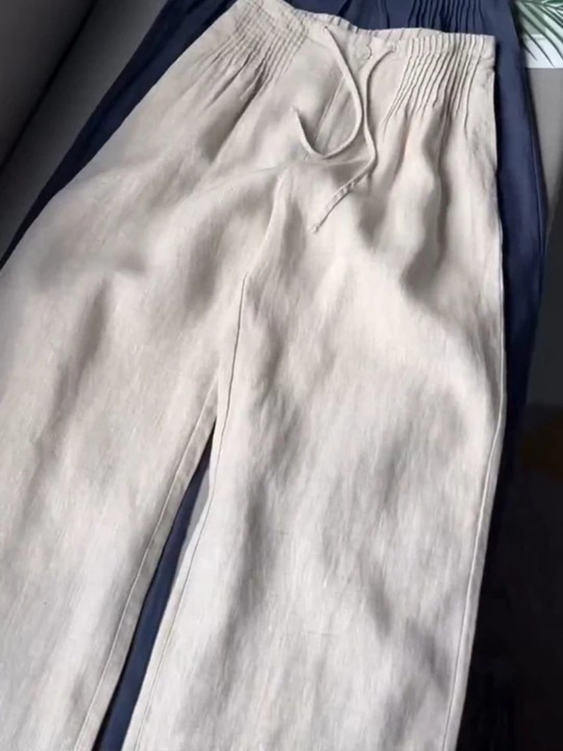 BELLA – RELAXED-FIT DRAWSTRING WIDE-LEG PANTS