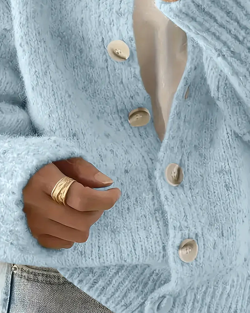 CLAIRE – COZY BUTTON-UP TEXTURED CARDIGAN