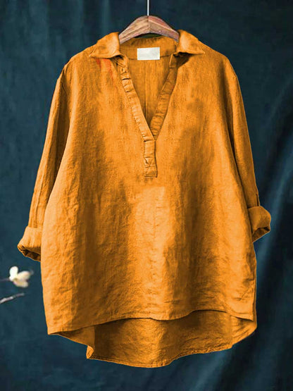 Andrea | Elegant Summer Linen Blouse
