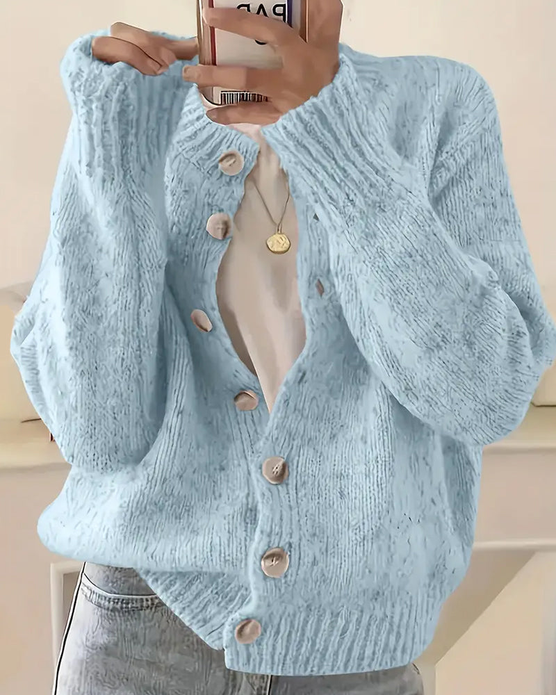 CLAIRE – COZY BUTTON-UP TEXTURED CARDIGAN