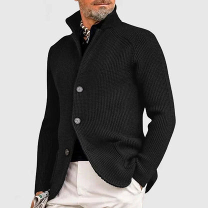 Maester - Elegant Long Sleeve Cardigan With Button