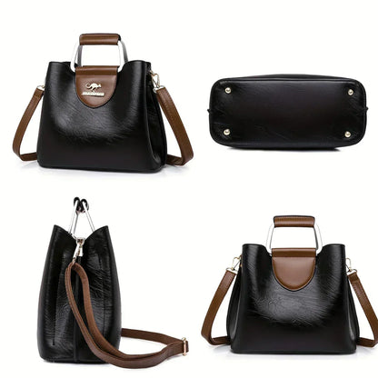 Isabella - Chic Leather Bucket Bag