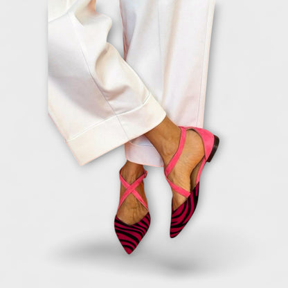 Zebra Flats in Pink Power