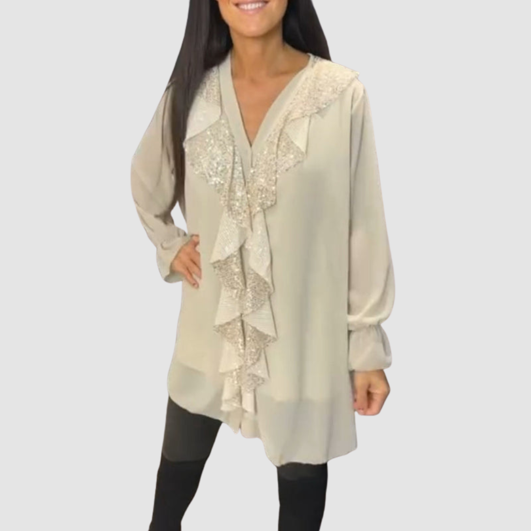 Elain™ Elegant Ruffled Blouse