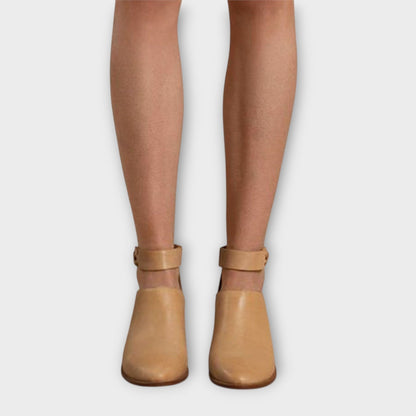 Modern Cutout Leather Ankle Boots
