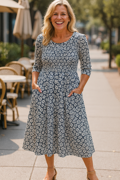 Meliora | Everyday Elegance Midi Dress – Flattering Comfort, Timeless Confidence (S-5XL)