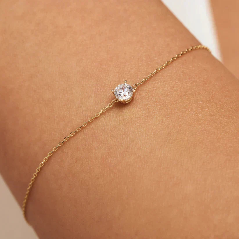 Dalynette | Bracelet with Moissanite Stones 14k Gold