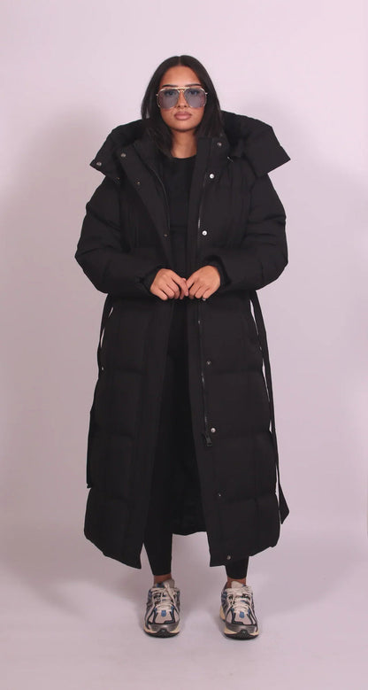 Kaelani - Hooded Warm Long Puffer Coat