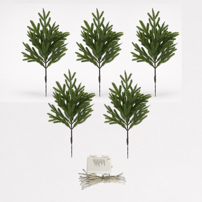Duskglow – Lit Pine Branches That Spread Warmth, Not Clumps