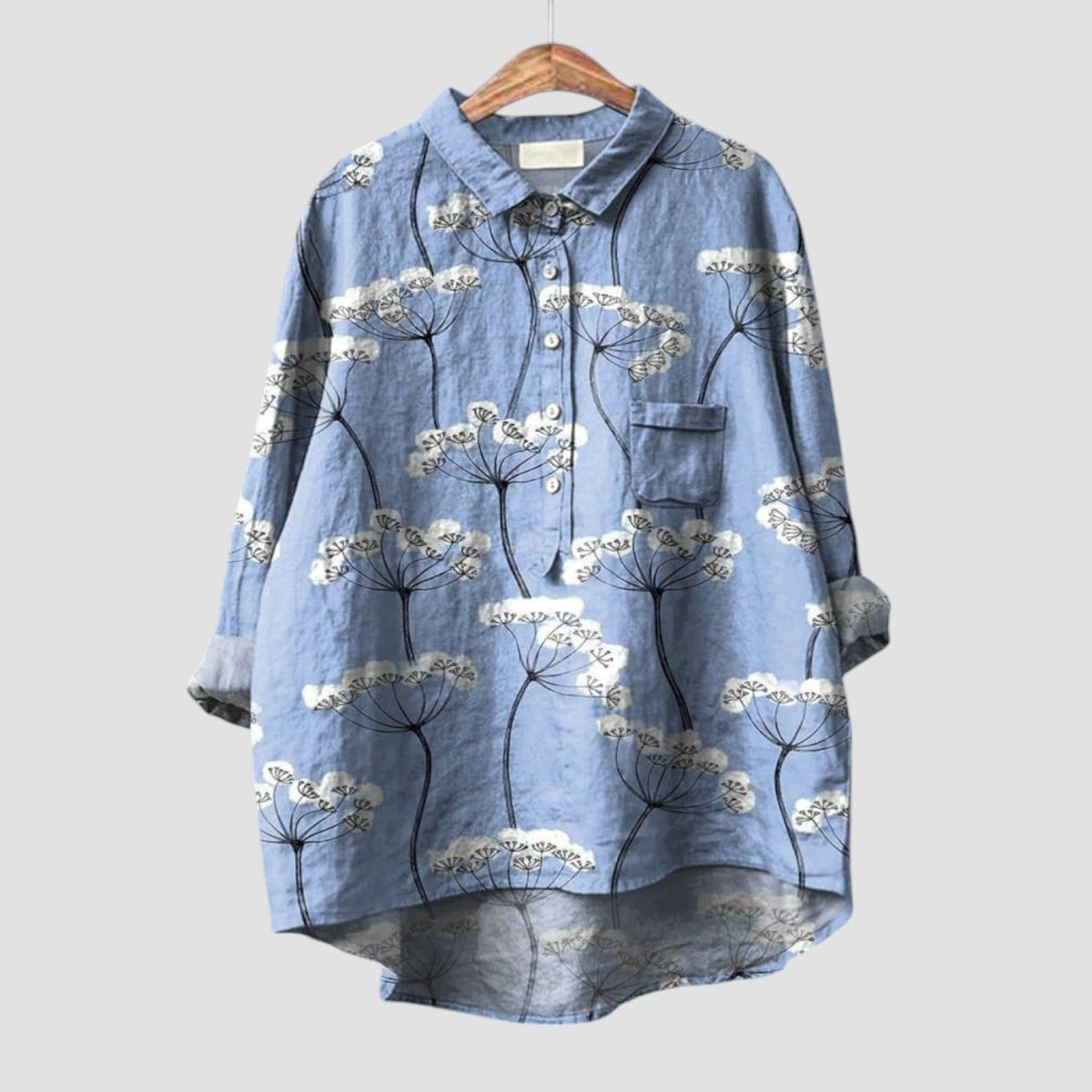 Selvaya™ | 2025 – Sky Bloom Blouse
