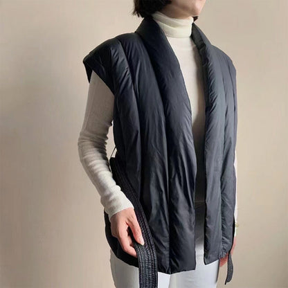 Cherry™ Soft Belted Wrap Puffer Vest