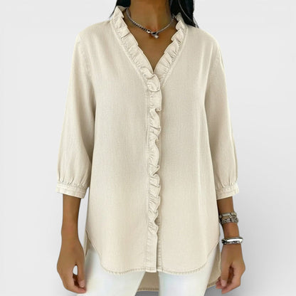 Heather | Elegant Ruffled Blouse
