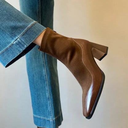 Sorelle Spliced Suede Boots