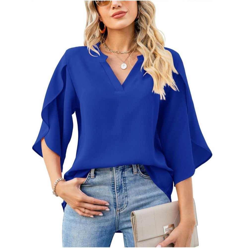 Aislinn - Chiffon V-Neck Summer Blouse