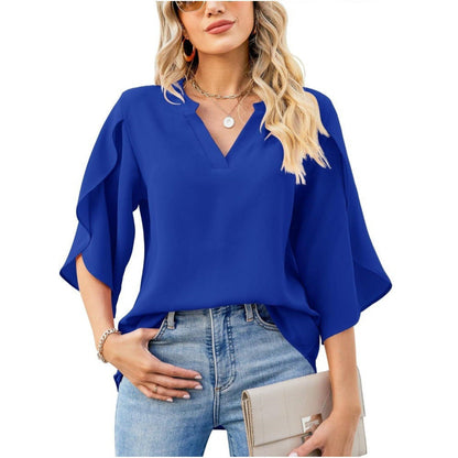 Aislinn - Chiffon V-Neck Summer Blouse