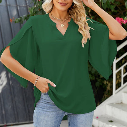 Aislinn - Chiffon V-Neck Summer Blouse