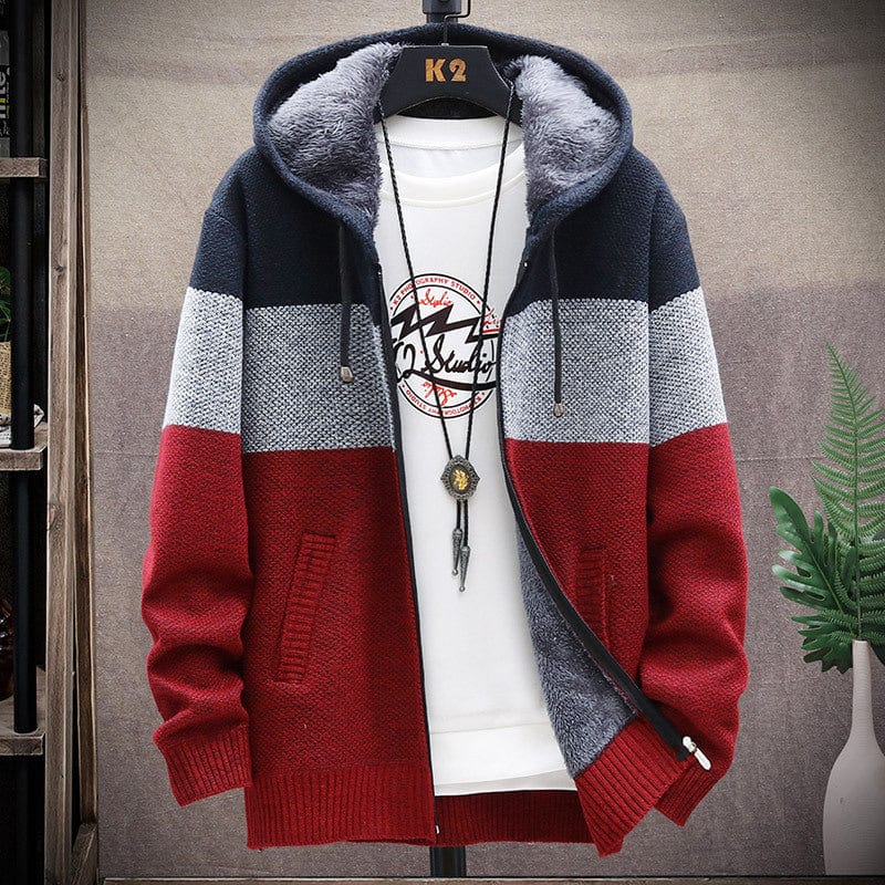 ADRIAN – COLORBLOCK FLEECE-LINED HOODED JACKET