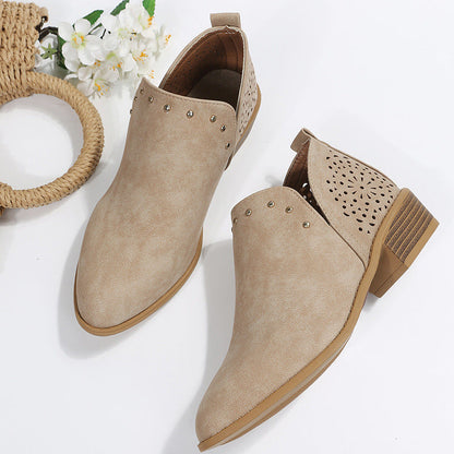 LOW CUT PERFORATED ANKLE BOOT