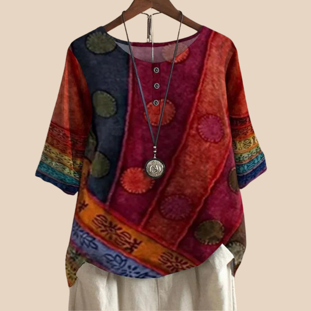 Valarie – Colorful Bohemian Top