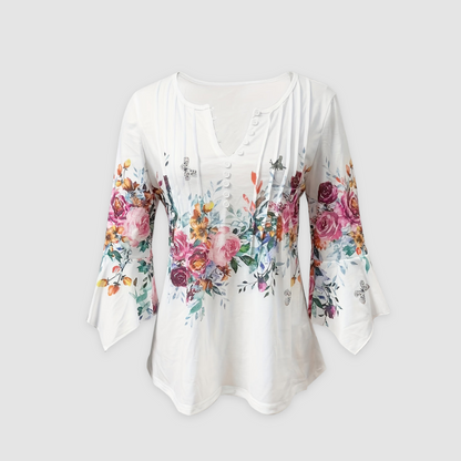 Eva™ Timeless breathable floral blouse