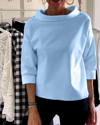 WIEBKE I COMFORTABLE 3/4-SLEEVE BLOUSE
