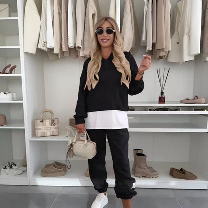 LIORENYAE – HOODED CASUAL SWEATSHIRT SET