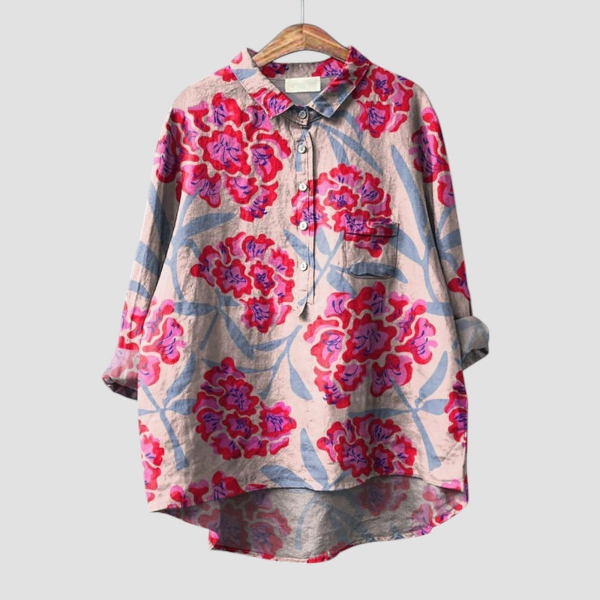 Solvyna™ | 2025 – Bold Bloom Blouse