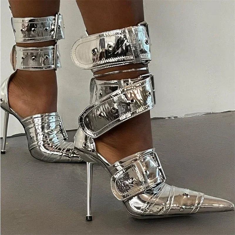 Rebel Chic Buckle Heels
