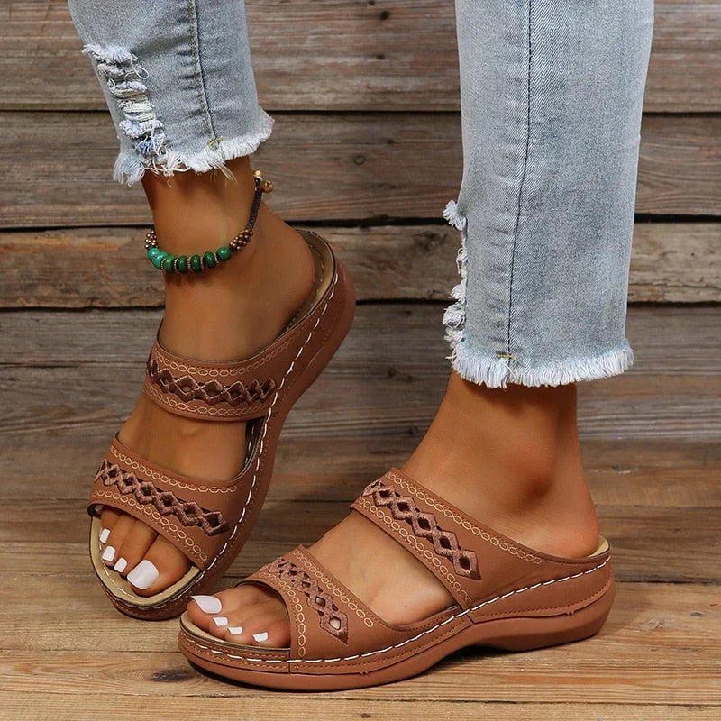 Courtney™ | Stylish Double-Strap Sandals