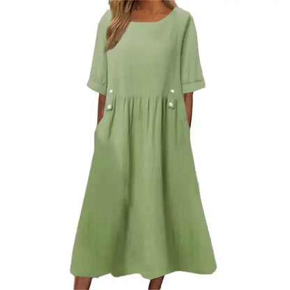 Julia | MIDI DRESS IN STRIPED COTTON WITH CASUAL ELEGANCE