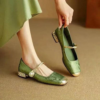 Calista - Trendy Square Toe Women's Pumps