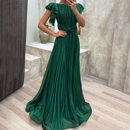 Rory Pleated Evening Dress