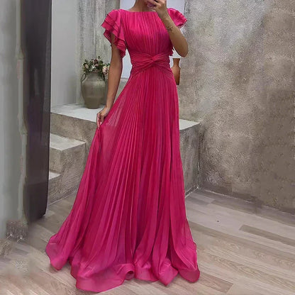 Rory Pleated Evening Dress