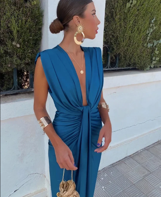VALERIE – ELEGANT RUCHED EVENING DRESS