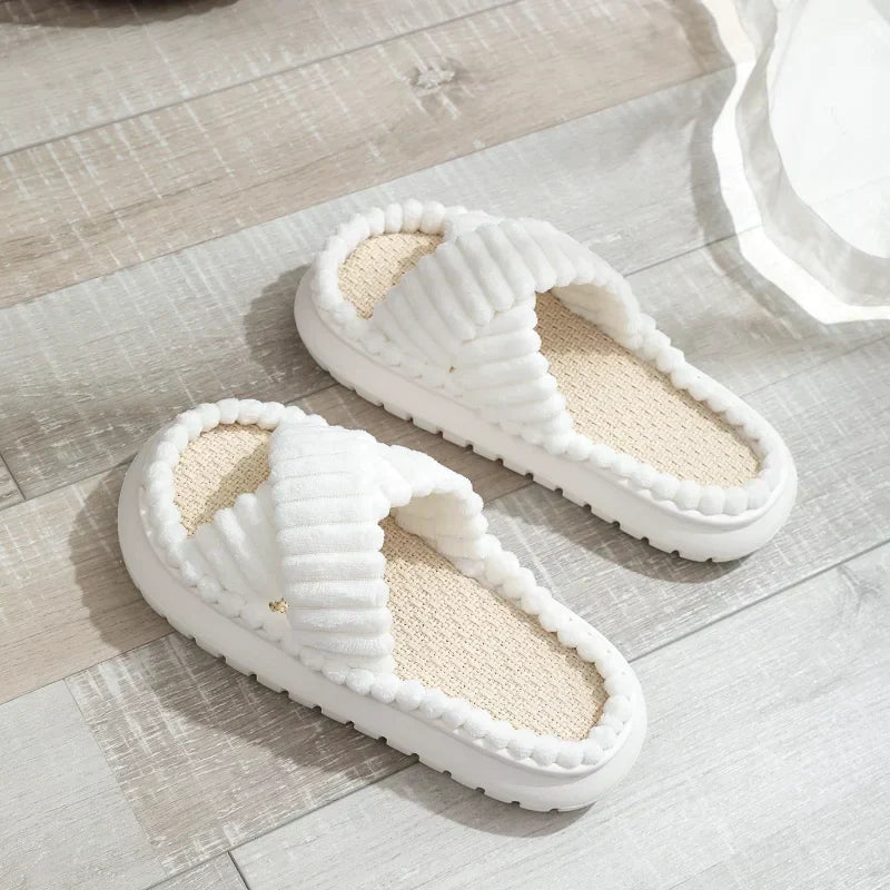 Lush Mellowz Linen Slippers