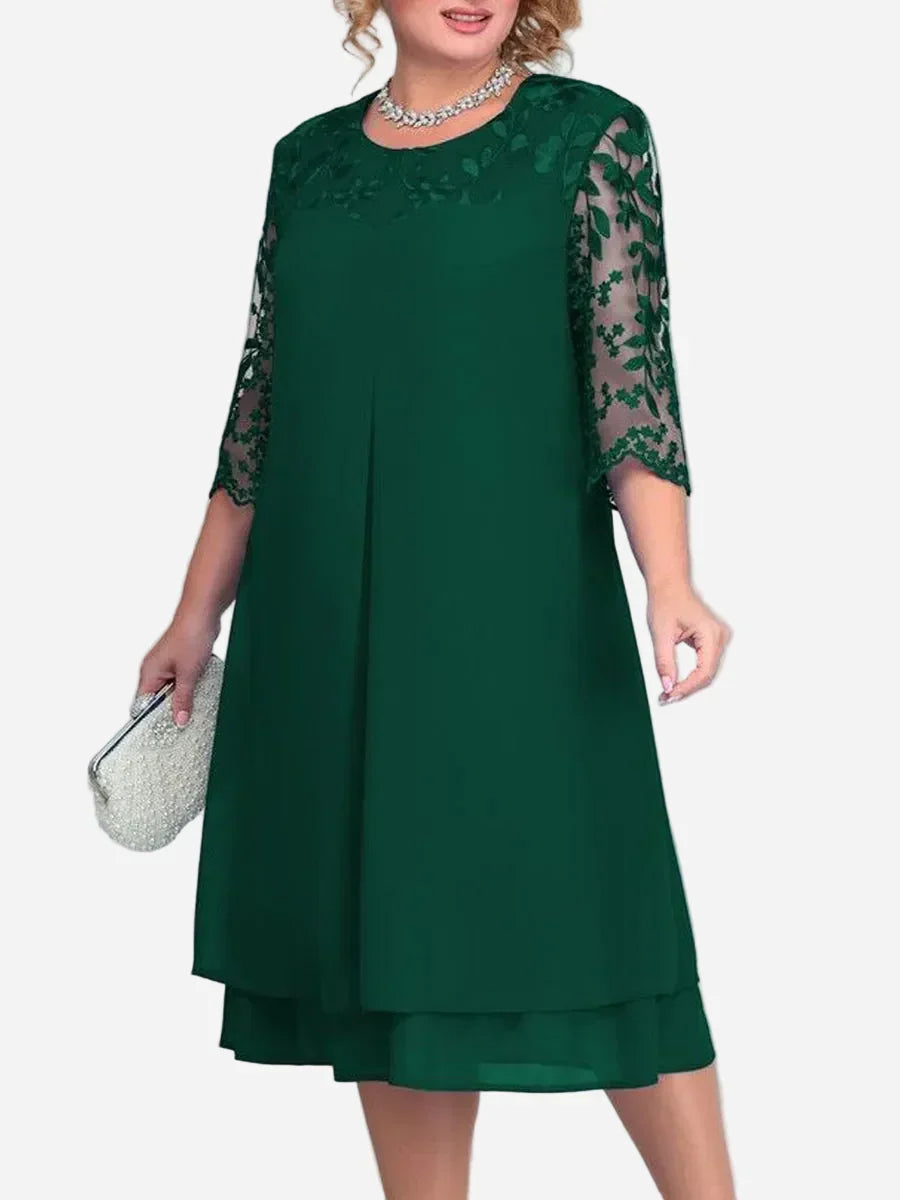 Audriana™ Elegant Midi Dress