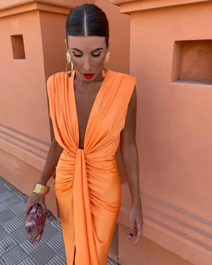 VALERIE – ELEGANT RUCHED EVENING DRESS