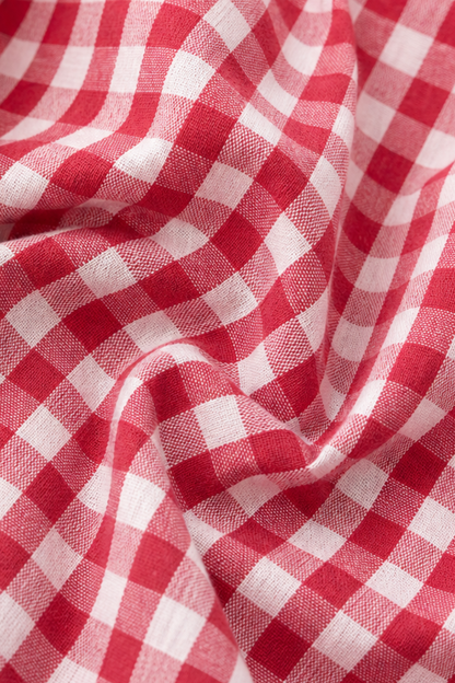 Rufina – Ruffled Collar Checked Print Blouse