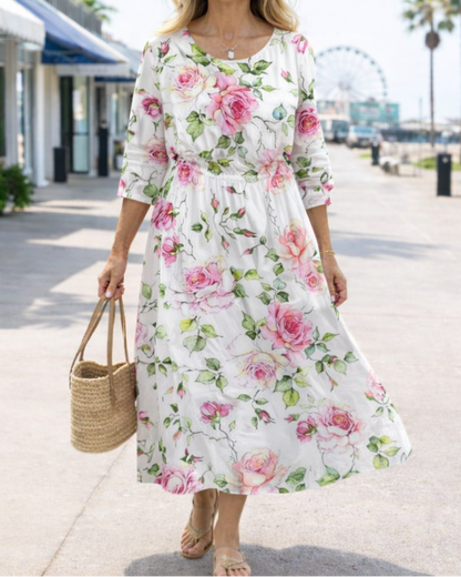 Camille | Floral Relaxed Midi Dress