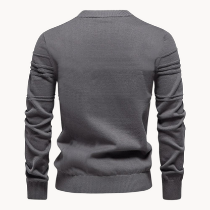 Beeck™ | Cotton Men's Sweater with Striped Design
