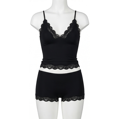 Lunaire - Seamless Lace Camisole and Boxer Brief Set