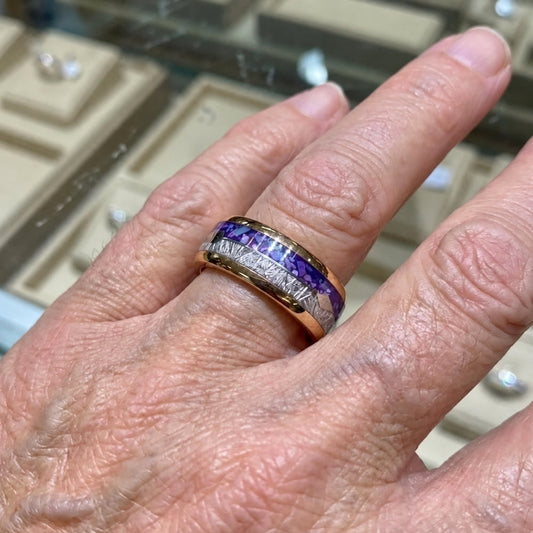 Amethyst Harmony Rose Gold Ring
