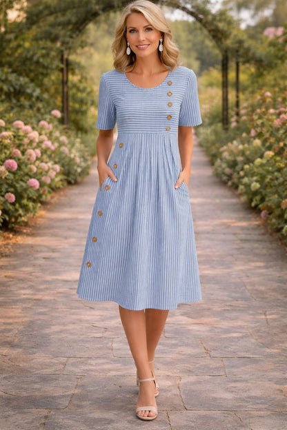 Wanda™ Striped Midi Dress