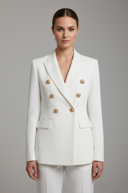 Clover | Double-Breasted Blazer with Statement Button Front for Women