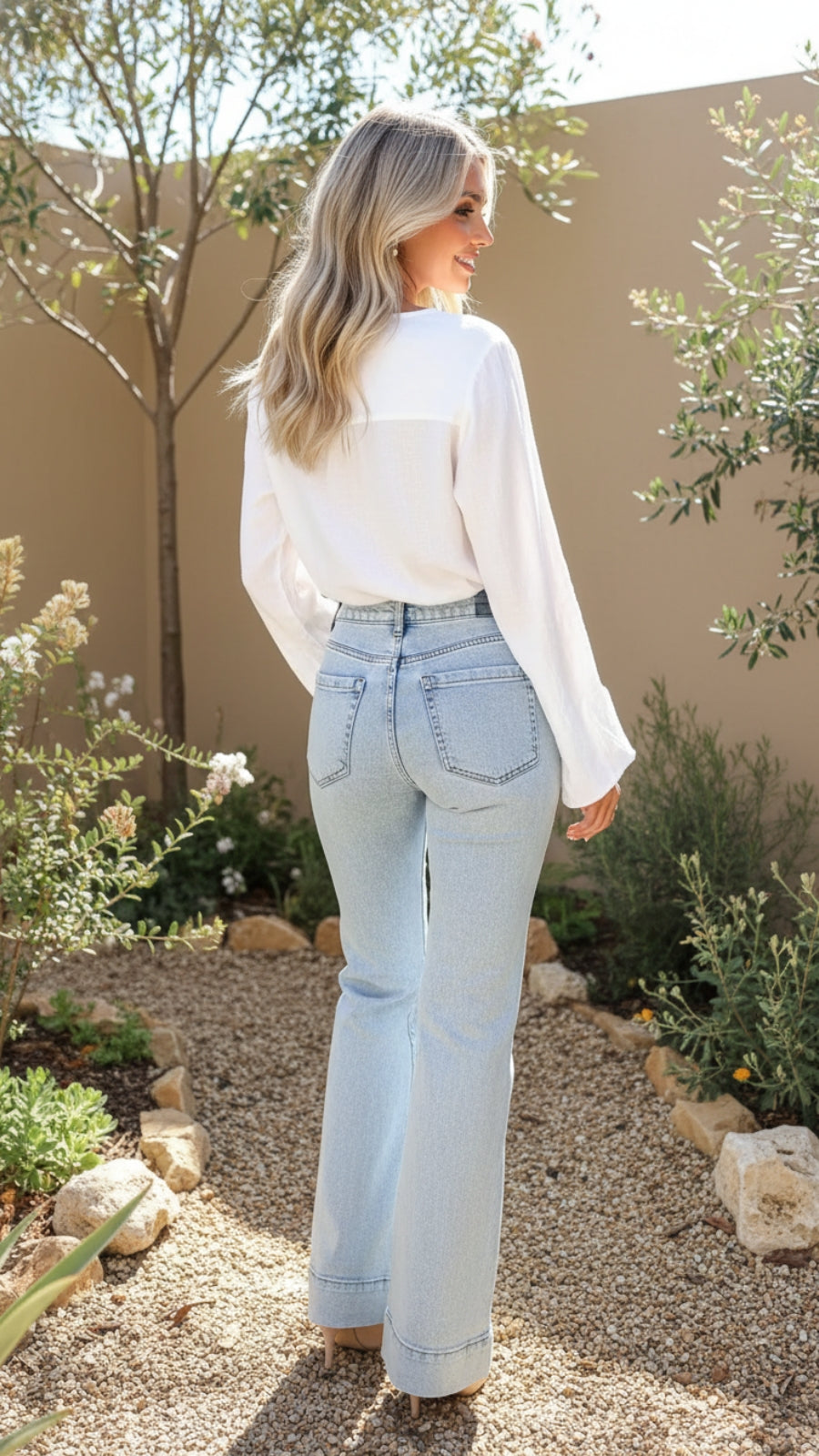 High Waist Straight Leg Jeans
