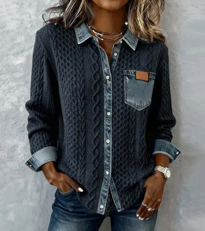 Arielle™ Patchwork Knit Top